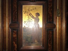 H.W. Batley Gillows & Co an Aesthetic Movement Walnut & Gilt Secretaire Bookcase - Thumbnail 6