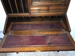 H.W. Batley Gillows & Co an Aesthetic Movement Walnut & Gilt Secretaire Bookcase - Thumbnail 9