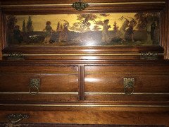 H.W. Batley Gillows & Co an Aesthetic Movement Walnut & Gilt Secretaire Bookcase - Thumbnail 10