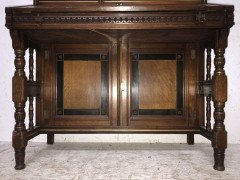 H.W. Batley Gillows & Co an Aesthetic Movement Walnut & Gilt Secretaire Bookcase - Thumbnail 14