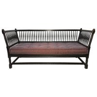 Liberty & Co. William Birch, an Arts & Crafts Dark Oak Settee with Angular Sides - Thumbnail 1
