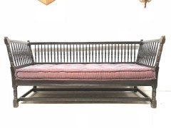 Liberty & Co. William Birch, an Arts & Crafts Dark Oak Settee with Angular Sides - Thumbnail 2