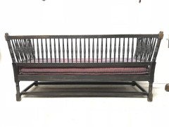 Liberty & Co. William Birch, an Arts & Crafts Dark Oak Settee with Angular Sides - Thumbnail 4