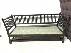 Liberty & Co. William Birch, an Arts & Crafts Dark Oak Settee with Angular Sides - Thumbnail 5