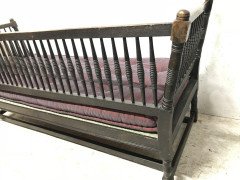Liberty & Co. William Birch, an Arts & Crafts Dark Oak Settee with Angular Sides - Thumbnail 9
