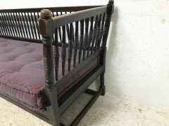 Liberty & Co. William Birch, an Arts & Crafts Dark Oak Settee with Angular Sides - Thumbnail 11