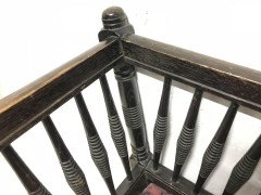Liberty & Co. William Birch, an Arts & Crafts Dark Oak Settee with Angular Sides - Thumbnail 13