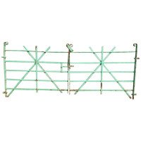 Pair of Mid Victorian Handwrought Iron Meadow Gates with Simple Scroll Details