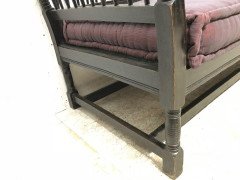 Liberty & Co. William Birch, an Arts & Crafts Dark Oak Settee with Angular Sides - Thumbnail 16