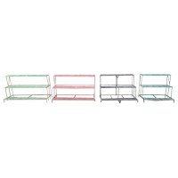 Four French Mid Century Rectangular Iron Garden Plant Pot Shelves or Stands