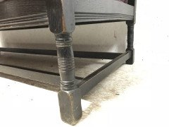Liberty & Co. William Birch, an Arts & Crafts Dark Oak Settee with Angular Sides - Thumbnail 17