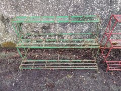 Four French Mid Century Rectangular Iron Garden Plant Pot Shelves or Stands - Thumbnail 5