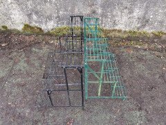 Four French Mid Century Rectangular Iron Garden Plant Pot Shelves or Stands - Thumbnail 9