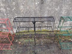 Four French Mid Century Rectangular Iron Garden Plant Pot Shelves or Stands - Thumbnail 14