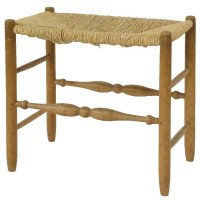 Excellent Little Arts and Crafts Rush Seat Stool by G Russell - Thumbnail 1
