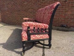 Bruce Talbert, attri Aesthetic Movement Ebonized and Parcel-Gilt Settee - Thumbnail 3