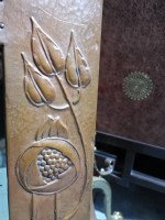 Glasgow School, An Arts & Crafts Hammered Copper Wall Mirror with pomegranates - Thumbnail 8