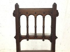 Bruce Talbert for Gillows & Co., a Rare Gothic Revival Walnut Side or Desk Chair - Thumbnail 7