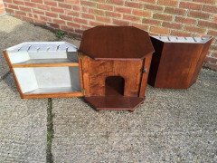 Heals, Arts & Crafts Oak Cocktail Table with Bottle Storage in the Side Doors - Thumbnail 4