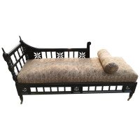 In the Style of E W Godwin, An Anglo-Japanese  Ebonized Chaise Lounge or Day Bed - Thumbnail 1