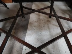 Liberty & Co. Walnut Centre Table on Turned Legs United by Star Shaped Stretcher - Thumbnail 8