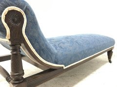 Good Quality Aesthetic Movement Mahogany Chaise Lounge Attributed to Morris & Co - Thumbnail 3