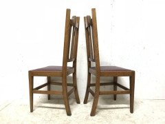 Liberty & Co, Ten Arts & Crafts Oak Dining Chairs with Stylised Floral Details - Thumbnail 4