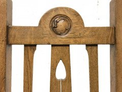 Liberty & Co, Ten Arts & Crafts Oak Dining Chairs with Stylised Floral Details - Thumbnail 9