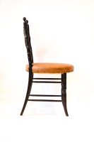 Pair of Arts and Crafts Ebonized Side Chairs by Collinson and Lock - Thumbnail 3