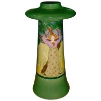 Edward Spencer, Hand Painted Tulip Vase with Pre-Raphaelite Maiden and Geese - Thumbnail 10