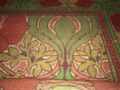 CFA Voysey. A Rare Arts & Crafts 'Donnemara' Donegal Rug, with Roses & Tulips. - Thumbnail 3