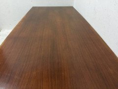 Heals Mid Century Modern Large Teak Boardroom/Dining Table with a Curvaceous Top - Thumbnail 1