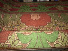 CFA Voysey. A Rare Arts & Crafts 'Donnemara' Donegal Rug, with Roses & Tulips. - Thumbnail 7