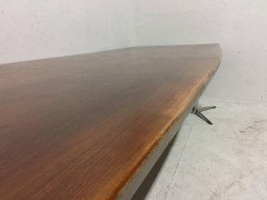 Heals Mid Century Modern Large Teak Boardroom/Dining Table with a Curvaceous Top - Thumbnail 2