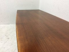 Heals Mid Century Modern Large Teak Boardroom/Dining Table with a Curvaceous Top - Thumbnail 3