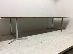 Heals Mid Century Modern Large Teak Boardroom/Dining Table with a Curvaceous Top - Thumbnail 6
