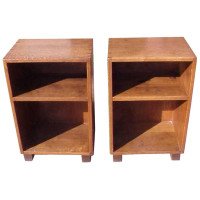 Edward Barnsley Attributed Pair of Cotswold Arts & Crafts Bed Side Nightstands - Thumbnail 8