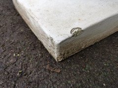 Mid- Century Modern Two- Piece French Concrete Bulbous Fluted Planter on Stand - Thumbnail 15