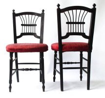 Morris & Co A Pair of Ebonised Sussex Chairs Designed by Dante Gabriel Rossetti - Thumbnail 3