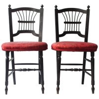Morris & Co A Pair of Ebonised Sussex Chairs Designed by Dante Gabriel Rossetti - Thumbnail 5