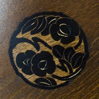 Norman & Stacey Rare Arts & Crafts Oak Ebony & Pewter inlaid Dominoes Side Table - Thumbnail 3