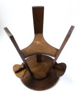 Norman & Stacey Rare Arts & Crafts Oak Ebony & Pewter inlaid Dominoes Side Table - Thumbnail 4