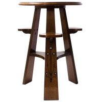 Norman & Stacey Rare Arts & Crafts Oak Ebony & Pewter inlaid Dominoes Side Table - Thumbnail 5