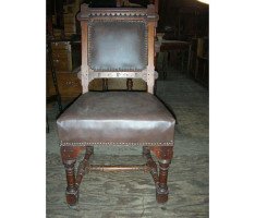 John Pollard Seddon a Pair of Gothic Revival Oak Dining Chairs. 4 More Available - Thumbnail 3