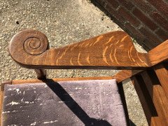 Liberty & Co., Style of C. F. A. Voysey, Arts & Crafts Oak Dining Set with Ball Finials - Thumbnail 13