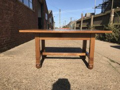 Liberty & Co Style of Cfa Voysey, Arts & Crafts Oak Dining Set with Ball Finials - Thumbnail 14