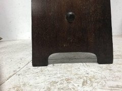 Liberty & Co. an Arts & Crafts Oak Window or Hall Seat with Large Pierced Hearts - Thumbnail 4