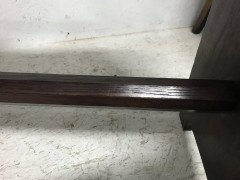 Liberty & Co. an Arts & Crafts Oak Window or Hall Seat with Large Pierced Hearts - Thumbnail 5
