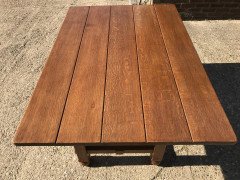 Liberty & Co Style of Cfa Voysey, Arts & Crafts Oak Dining Set with Ball Finials - Thumbnail 19