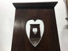 Liberty & Co. an Arts & Crafts Oak Window or Hall Seat with Large Pierced Hearts - Thumbnail 6